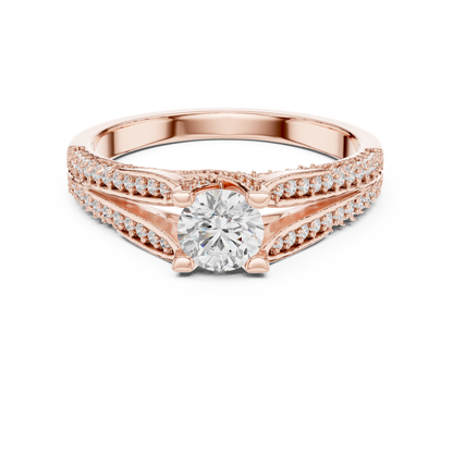 Round Halo Lab Grown Diamond Ring