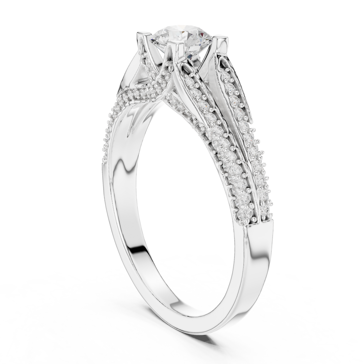 Round Halo Lab Grown Diamond Ring