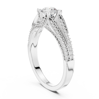 Round Halo Lab Grown Diamond Ring