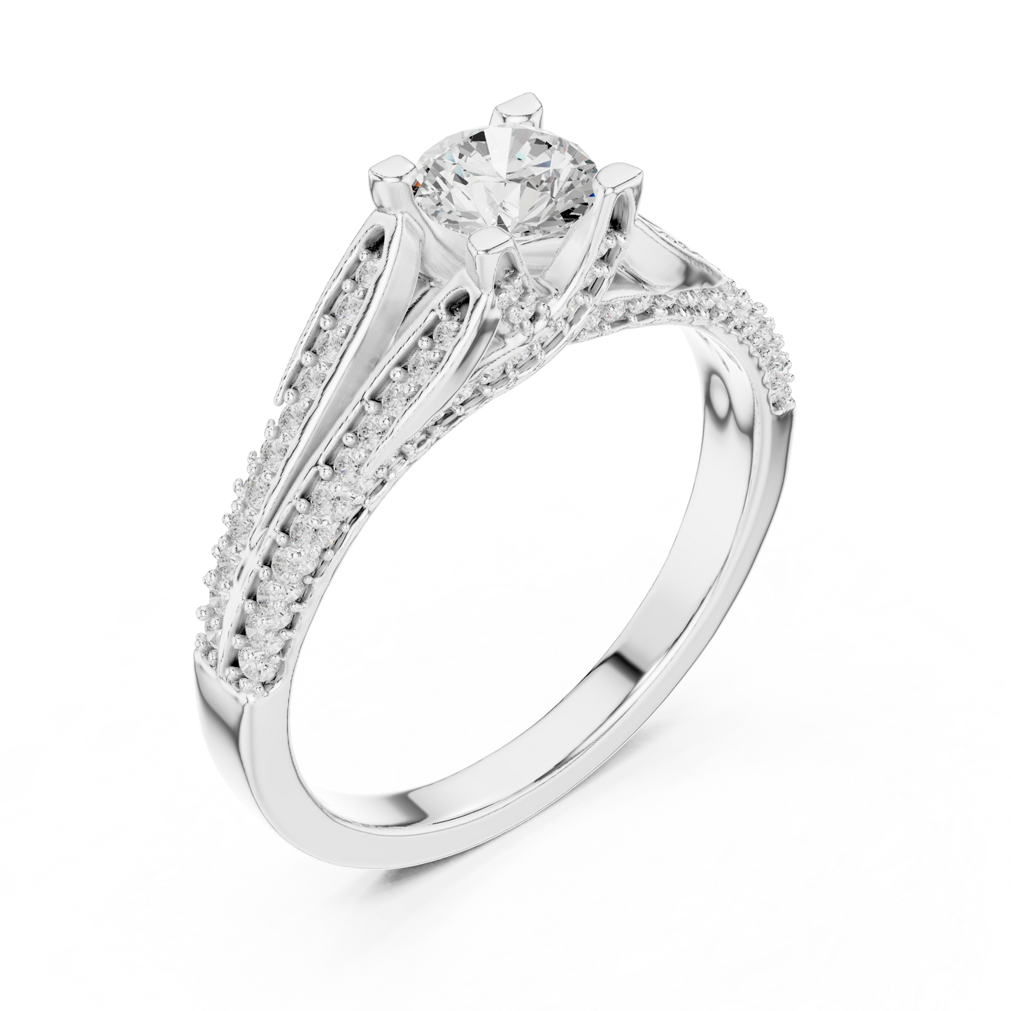 Round Halo Lab Grown Diamond Ring