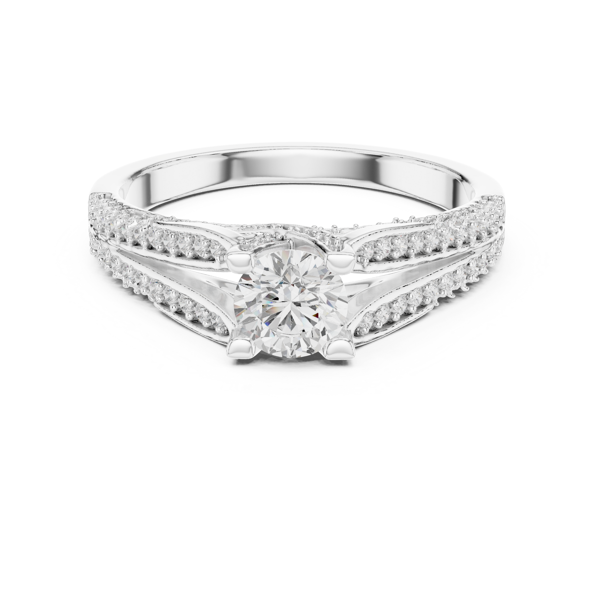 Round Halo Lab Grown Diamond Ring