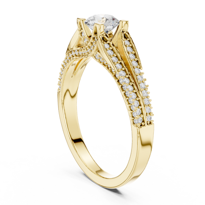 Round Halo Lab Grown Diamond Ring