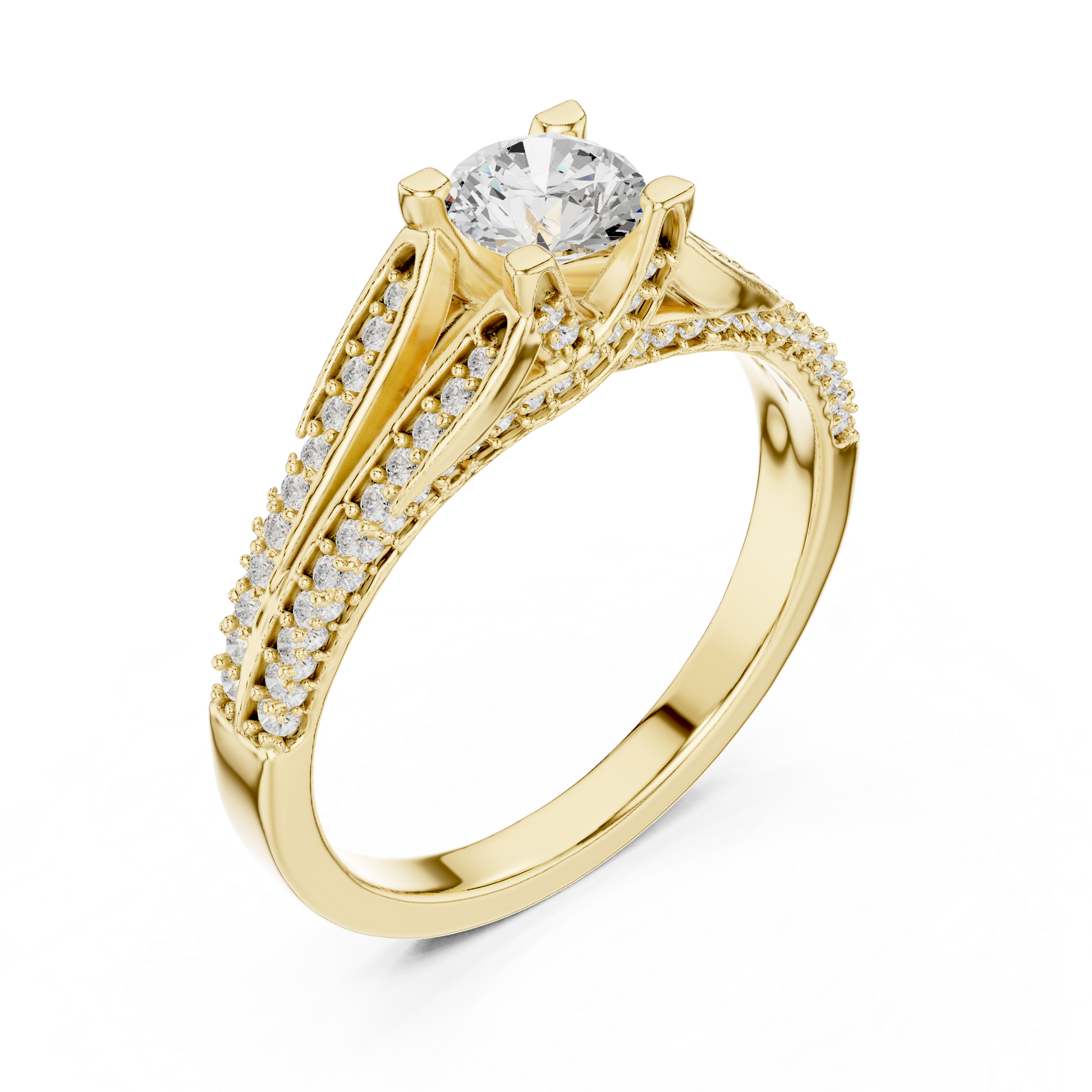 Round Halo Lab Grown Diamond Ring