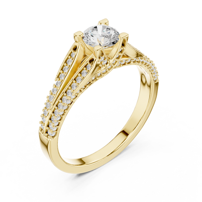 Round Halo Lab Grown Diamond Ring