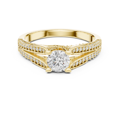 Round Halo Lab Grown Diamond Ring
