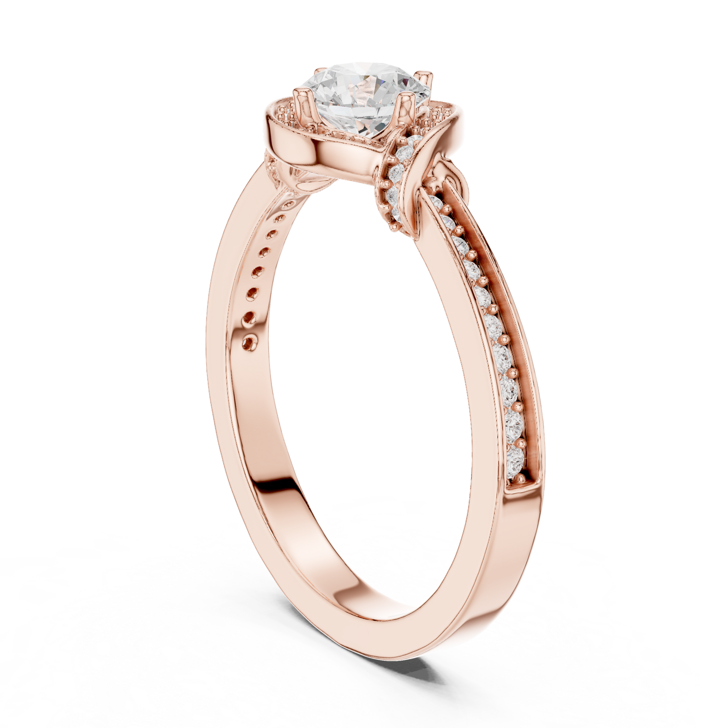 Round Halo Lab Grown Diamond Ring