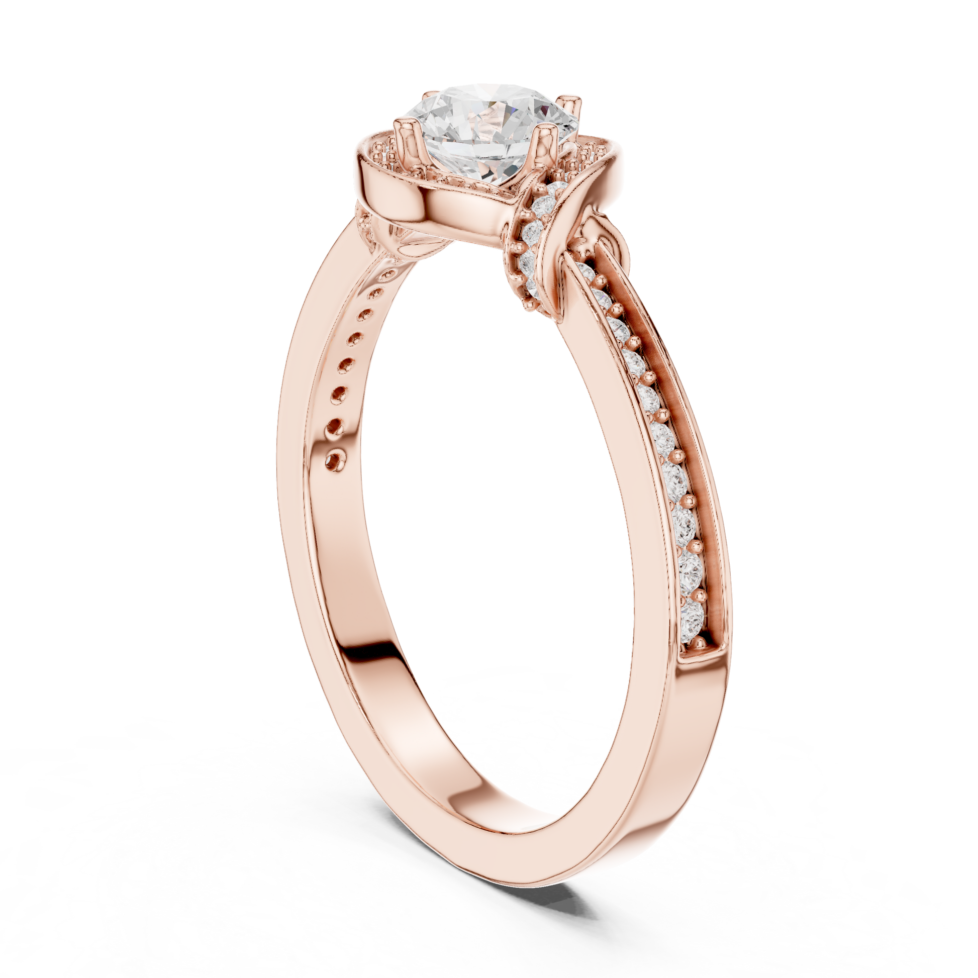 Round Halo Lab Grown Diamond Ring