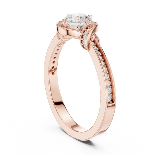 Round Halo Lab Grown Diamond Ring