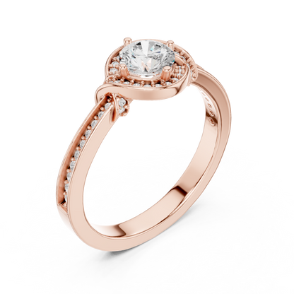 Round Halo Lab Grown Diamond Ring