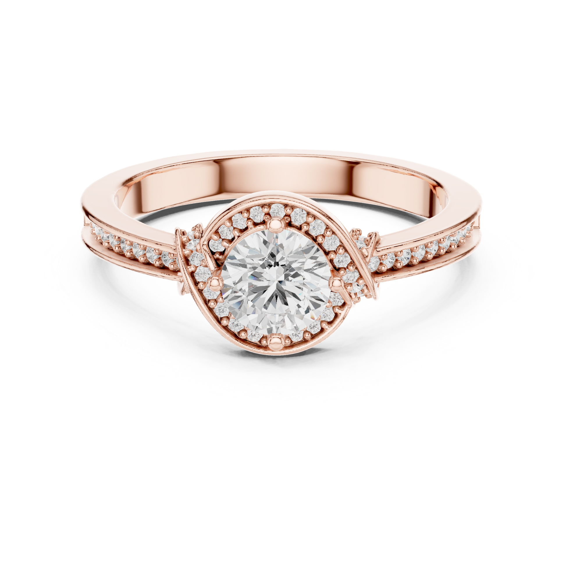 Round Halo Lab Grown Diamond Ring
