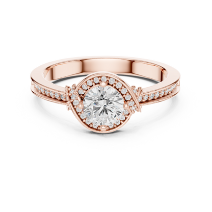 Round Halo Lab Grown Diamond Ring