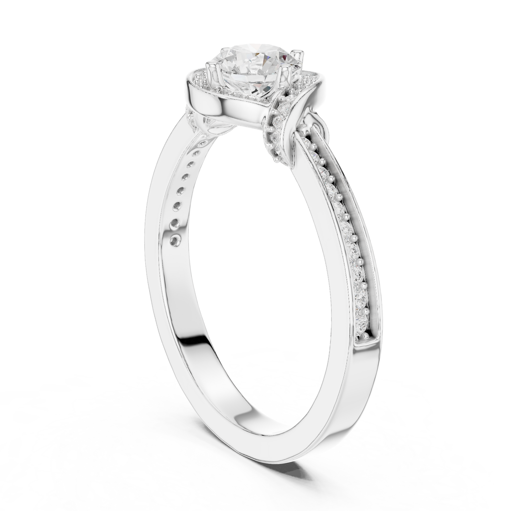 Round Halo Lab Grown Diamond Ring