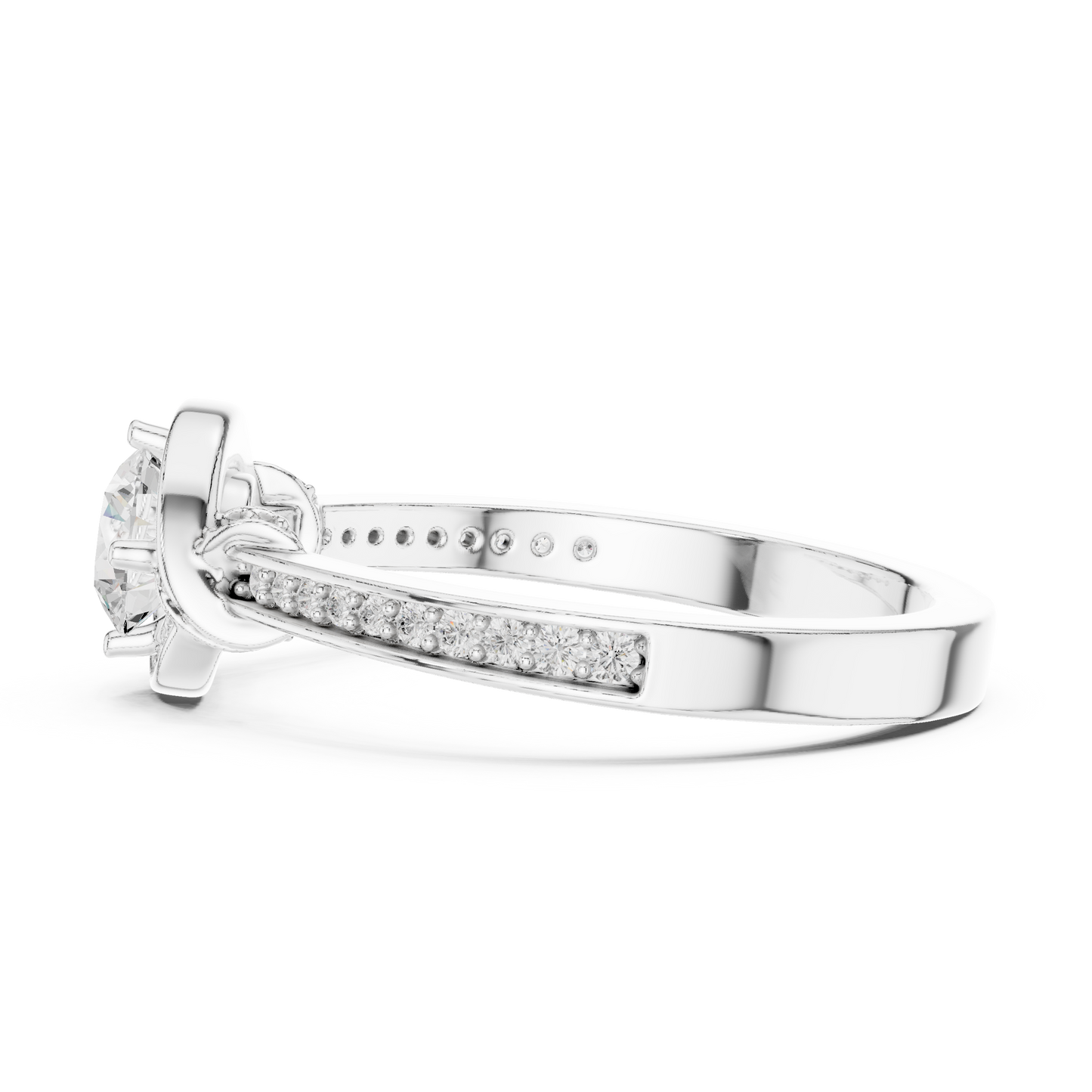 Round Halo Lab Grown Diamond Ring