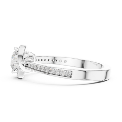 Round Halo Lab Grown Diamond Ring