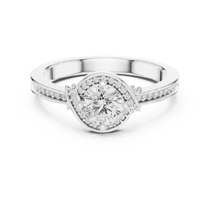 Round Halo Lab Grown Diamond Ring