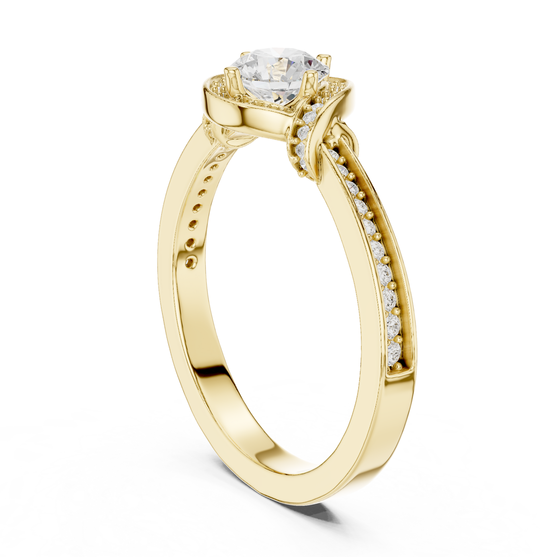 Round Halo Lab Grown Diamond Ring