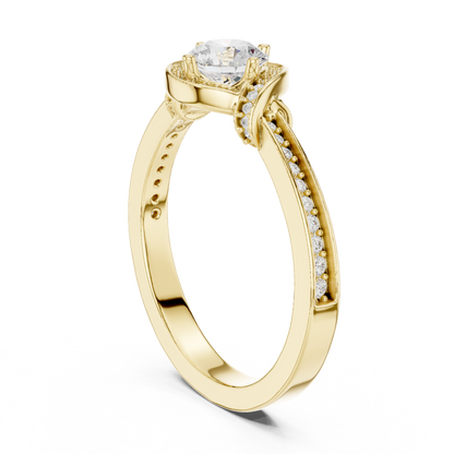 Round Halo Lab Grown Diamond Ring
