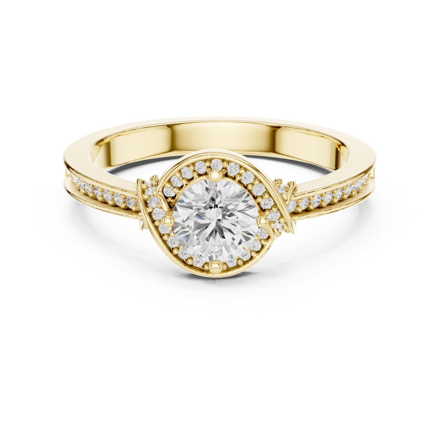 Round Halo Lab Grown Diamond Ring