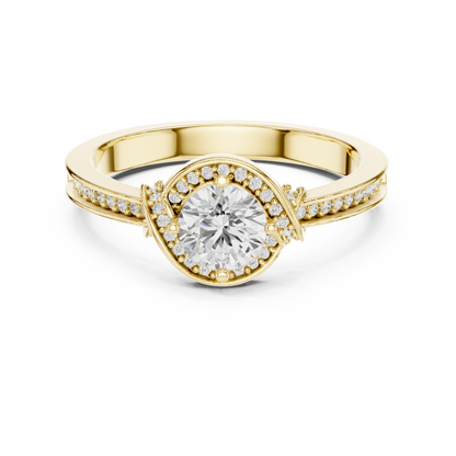 Round Halo Lab Grown Diamond Ring