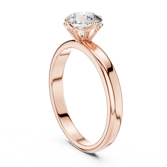 Round Solitaire Lab Grown Diamond Ring