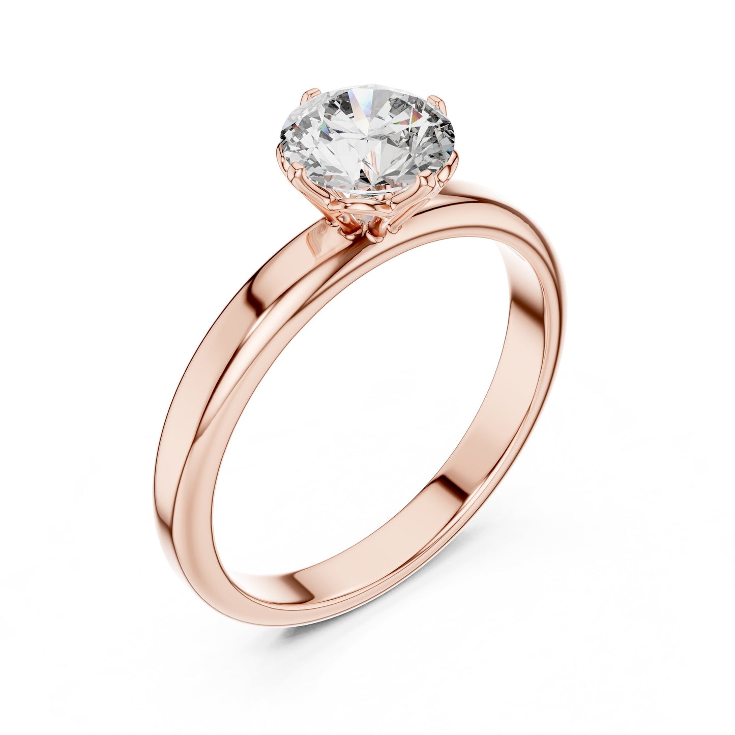 Round Solitaire Lab Grown Diamond Ring