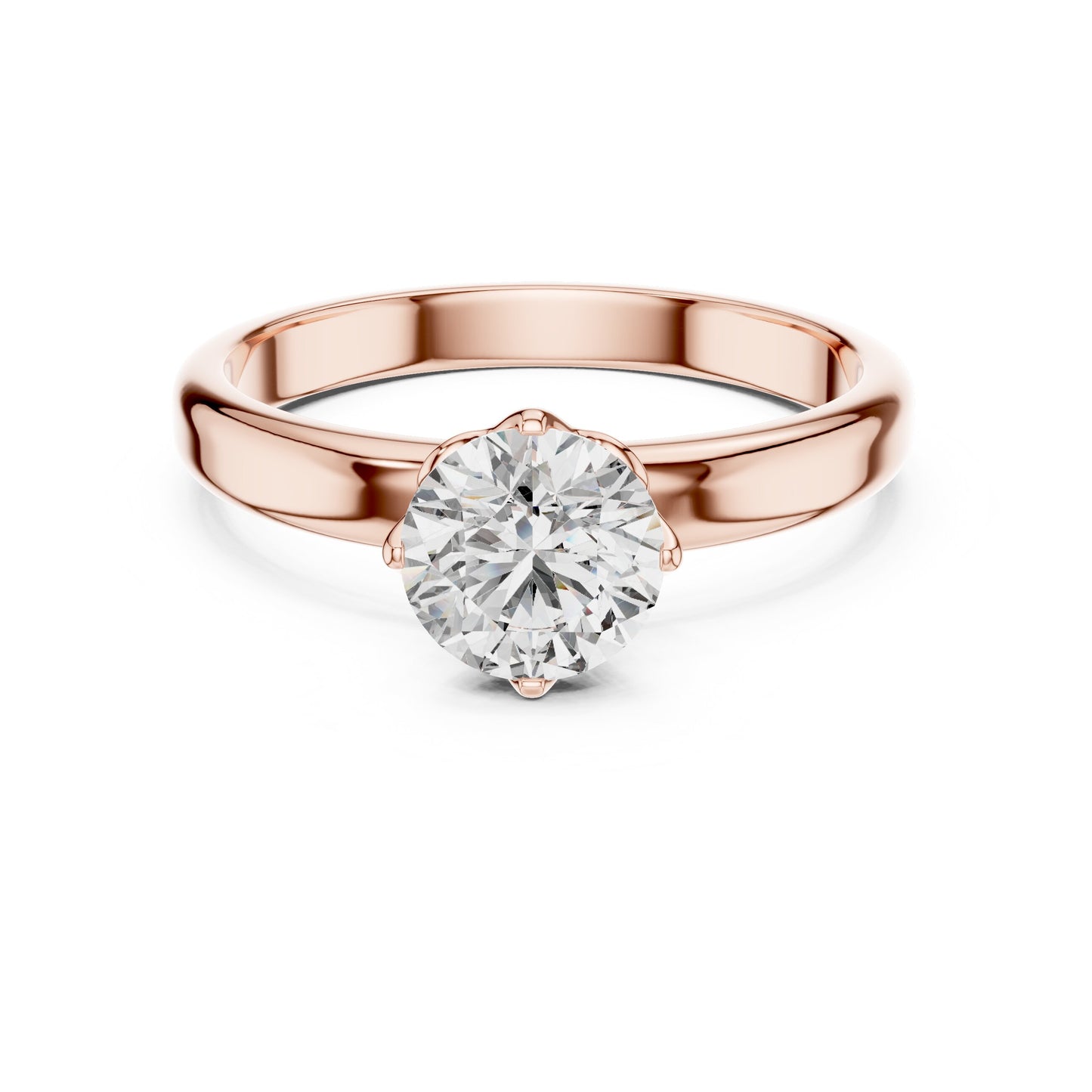 Round Solitaire Lab Grown Diamond Ring