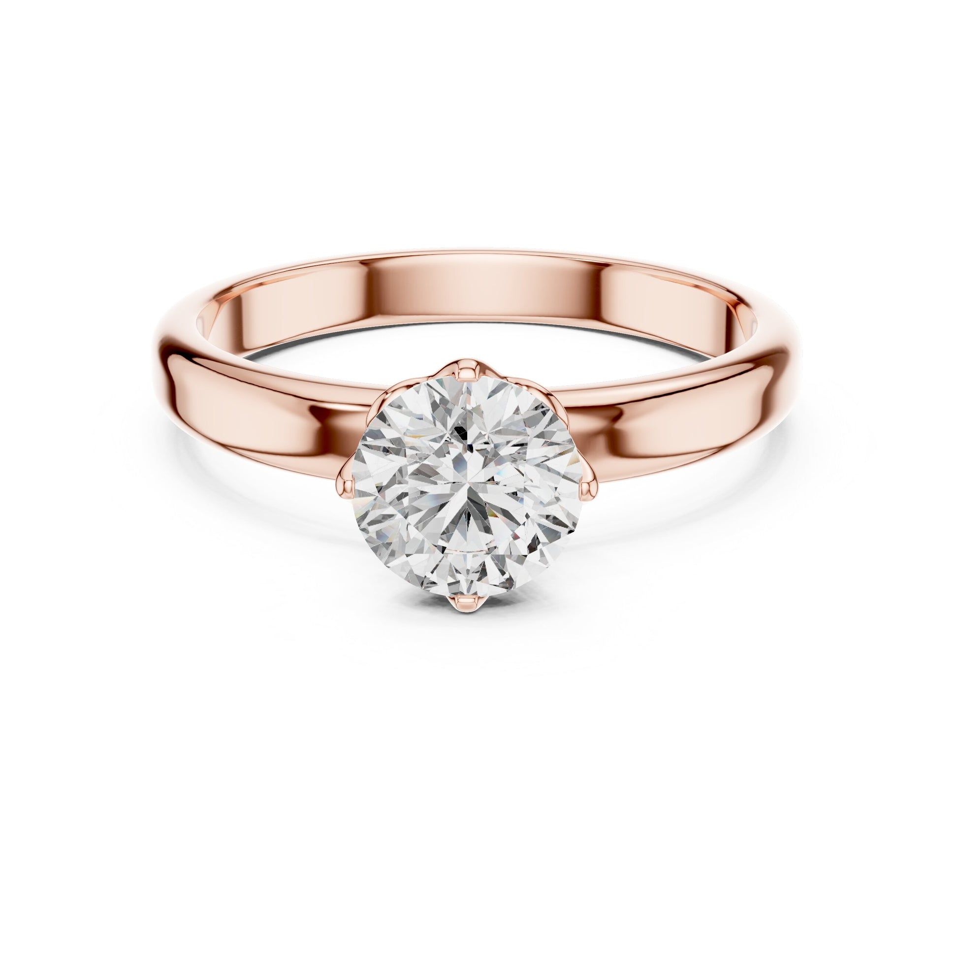 Round Solitaire Lab Grown Diamond Ring