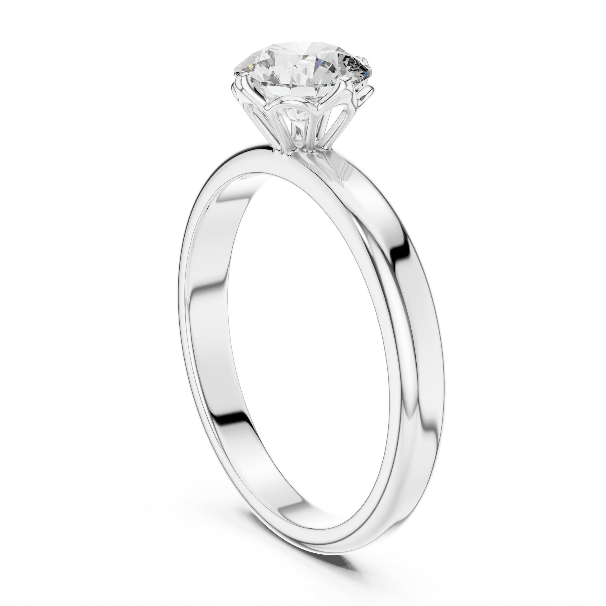 Round Solitaire Lab Grown Diamond Ring