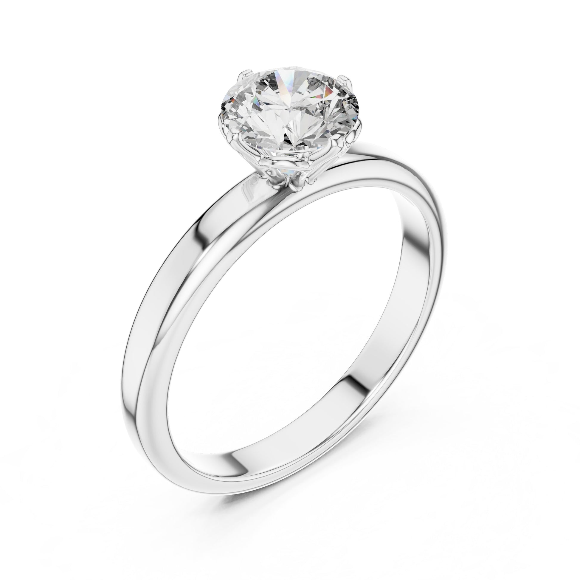 Round Solitaire Lab Grown Diamond Ring