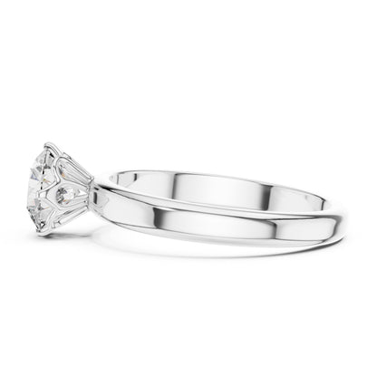 Round Solitaire Lab Grown Diamond Ring