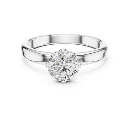 Round Solitaire Lab Grown Diamond Ring