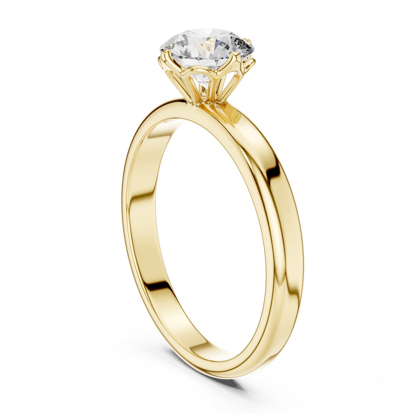 Round Solitaire Lab Grown Diamond Ring