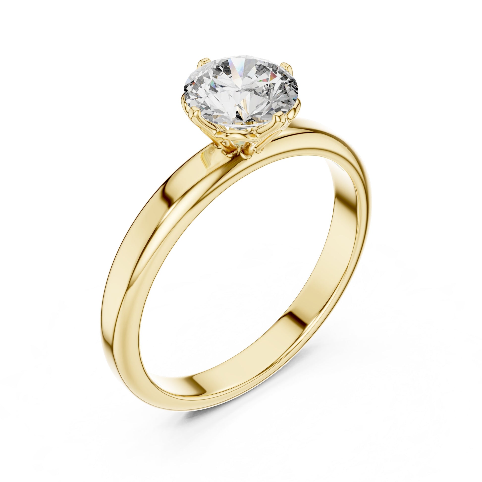 Round Solitaire Lab Grown Diamond Ring