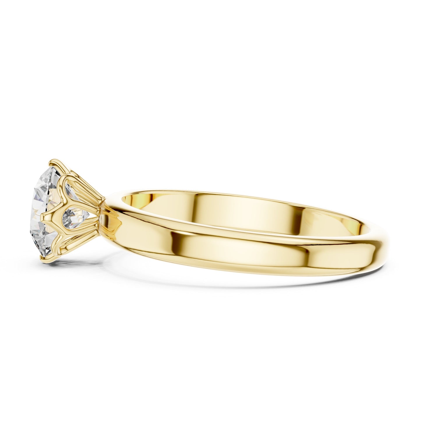 Round Solitaire Lab Grown Diamond Ring