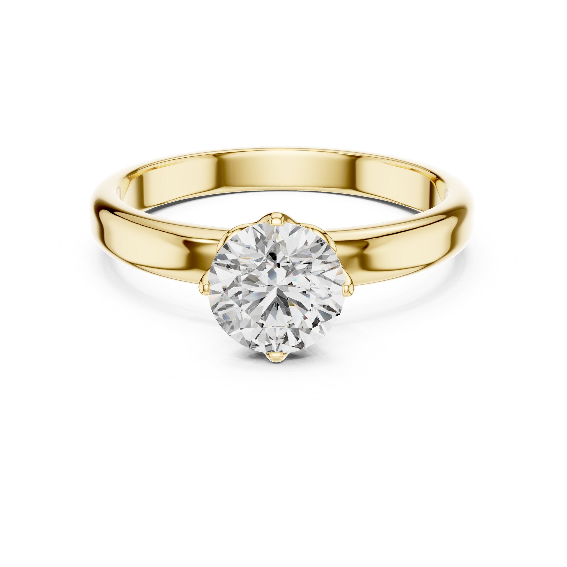 Round Solitaire Lab Grown Diamond Ring