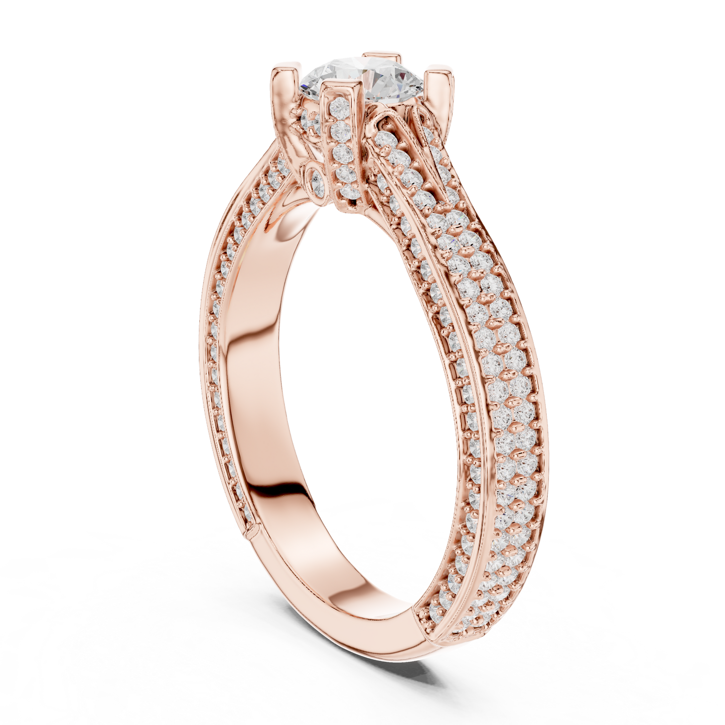 Round Halo Lab Grown Diamond Ring