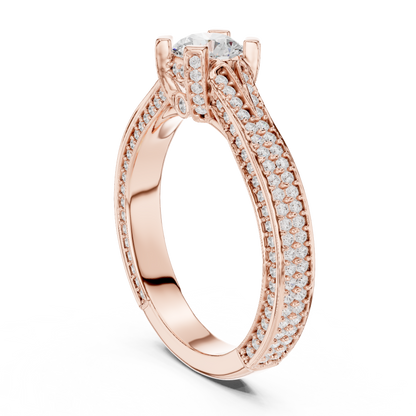 Round Halo Lab Grown Diamond Ring