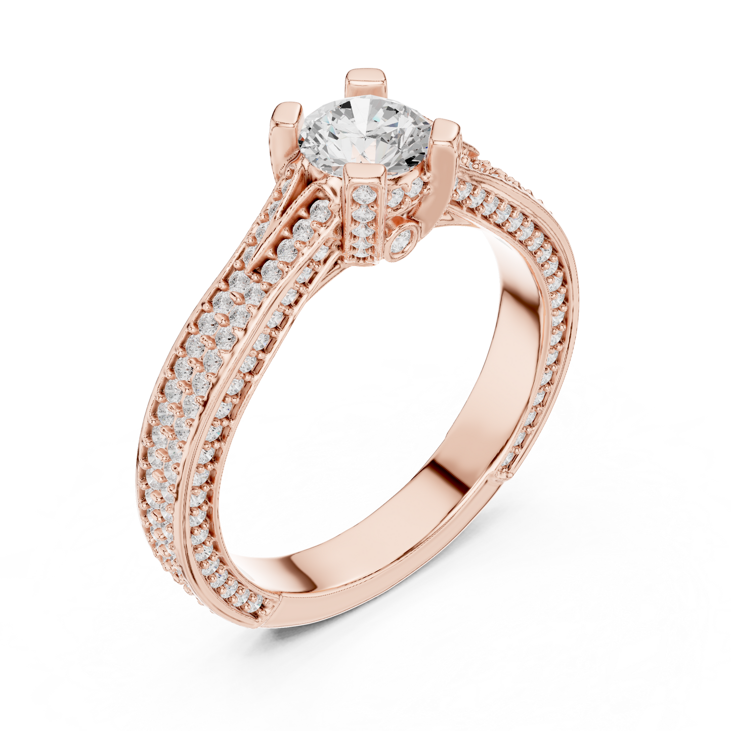 Round Halo Lab Grown Diamond Ring