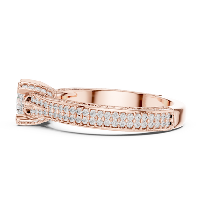 Round Halo Lab Grown Diamond Ring