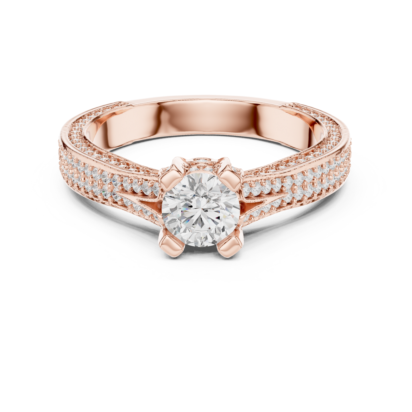 Round Halo Lab Grown Diamond Ring