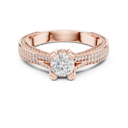 Round Halo Lab Grown Diamond Ring