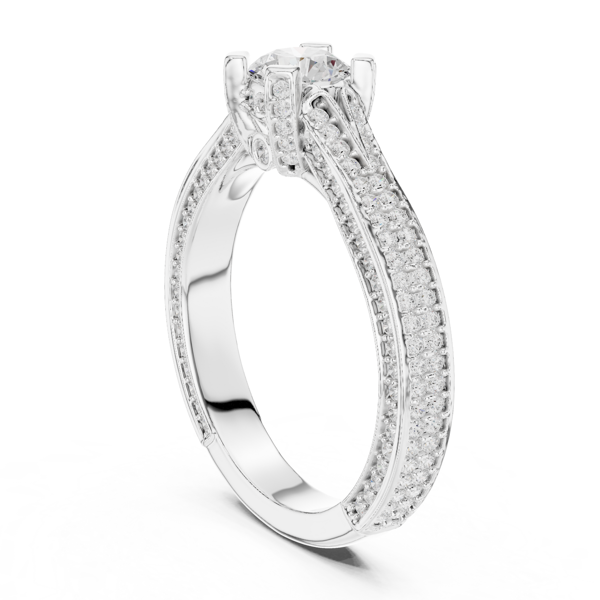 Round Halo Lab Grown Diamond Ring