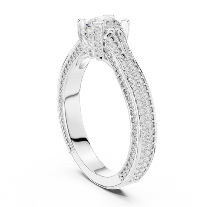 Round Halo Lab Grown Diamond Ring