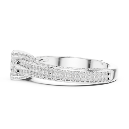 Round Halo Lab Grown Diamond Ring