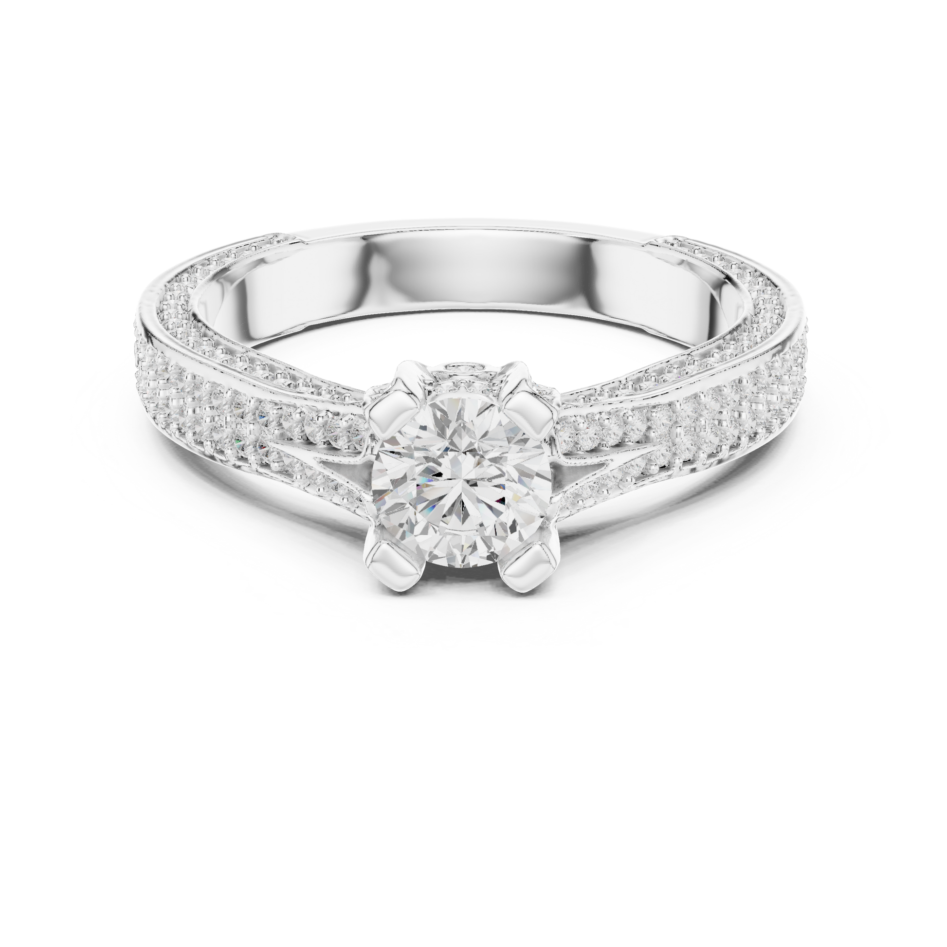 Round Halo Lab Grown Diamond Ring
