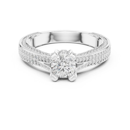 Round Halo Lab Grown Diamond Ring