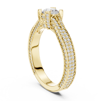 Round Halo Lab Grown Diamond Ring