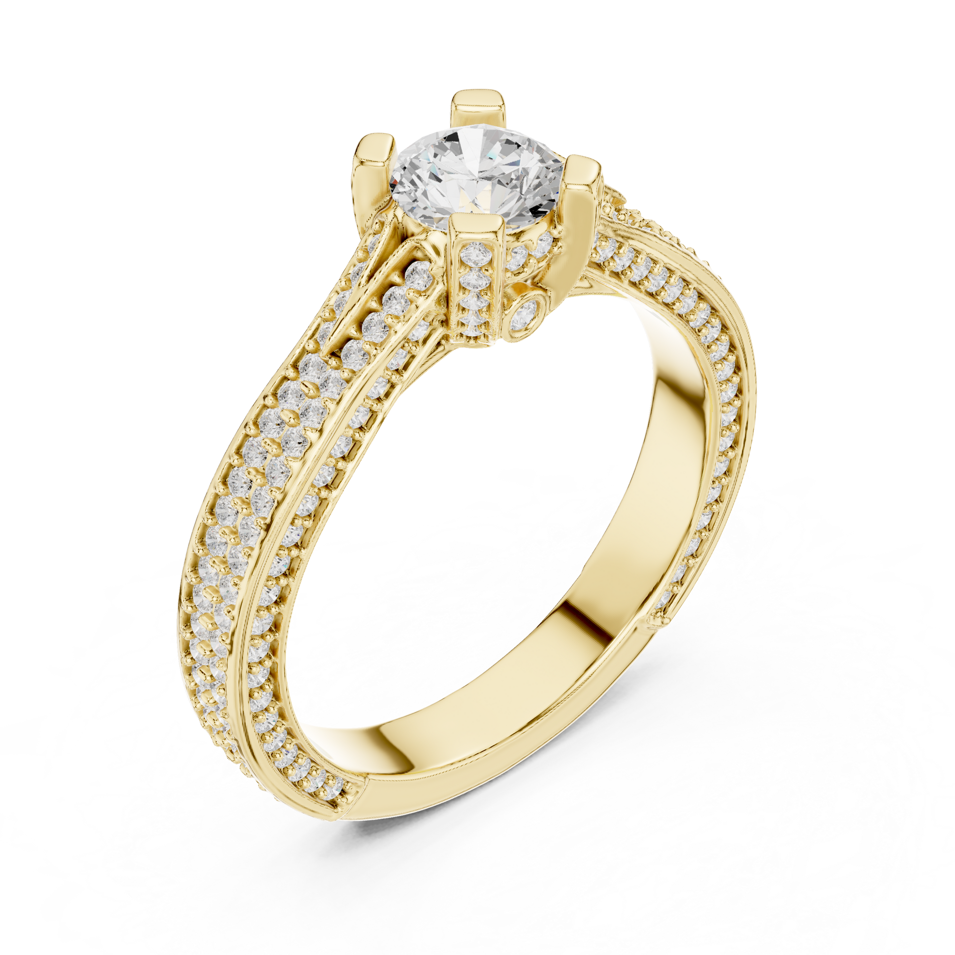 Round Halo Lab Grown Diamond Ring