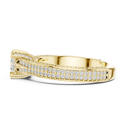 Round Halo Lab Grown Diamond Ring