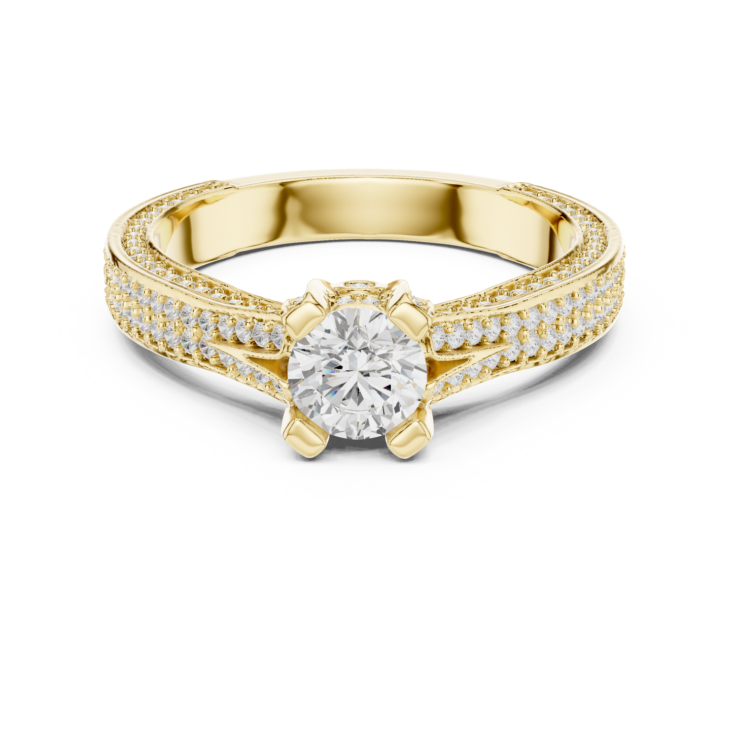 Round Halo Lab Grown Diamond Ring
